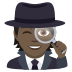 🕵🏿 detective: dark skin tone display on JoyPixels